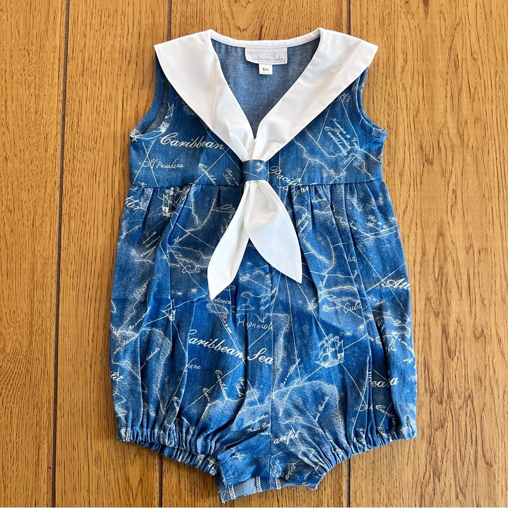 - NWOT Fantaisie Kids sailor romper nwot